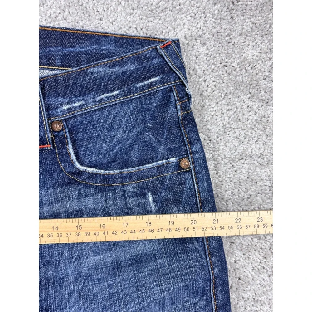 True Religion Bobby Mens Straight Leg Jeans Blue Medium‎ Wash 35x28 (READ)